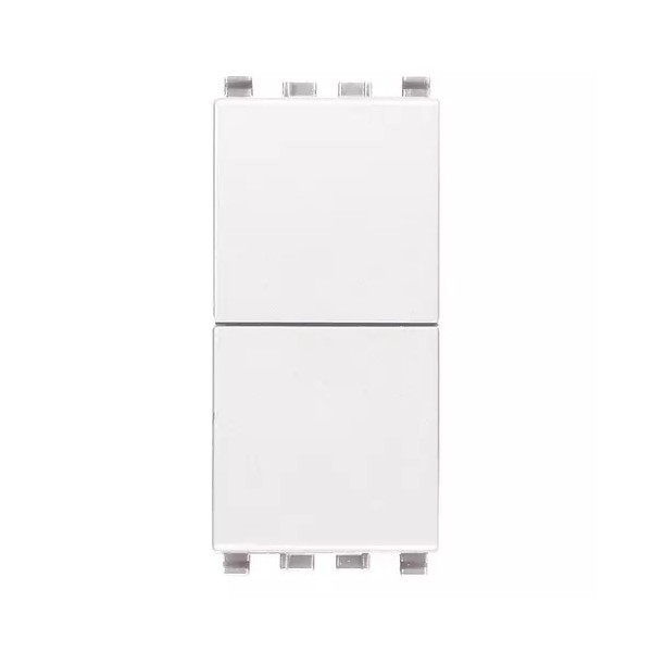 Vimar 20066.B Double bouton-poussoir indépendant No+No 10A Blanc Série Eikon